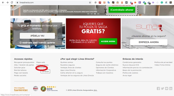 Contacto Home Línea Directa